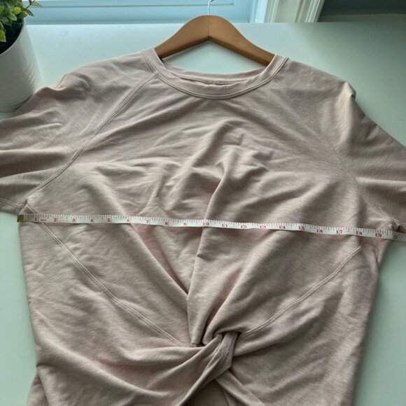 Lululemon Tuck and Gather Pullover Heathered Mod Faint Coral Size 10 - Picture 4 of 4